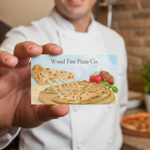 Happy Cheesy Pizza Birthday Business Card