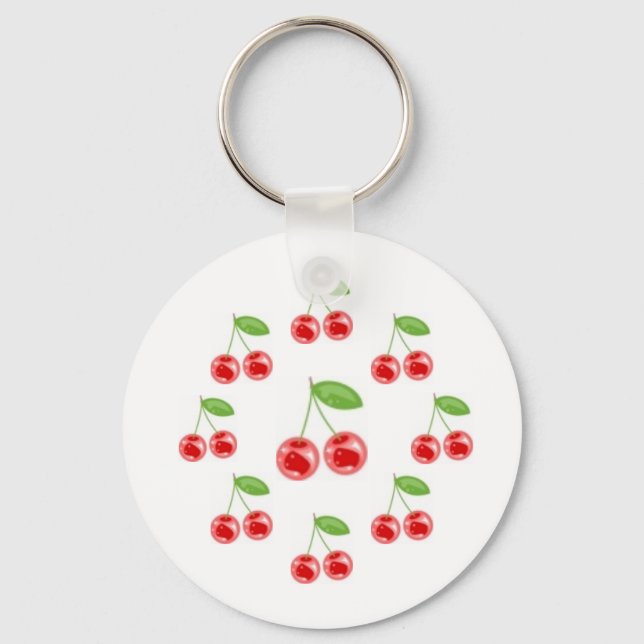 happy cherries, happy cherries, happy cherries,... key ring (Front)