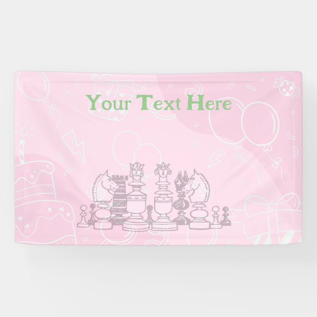 Happy Chess birthday Banner (Horizontal)