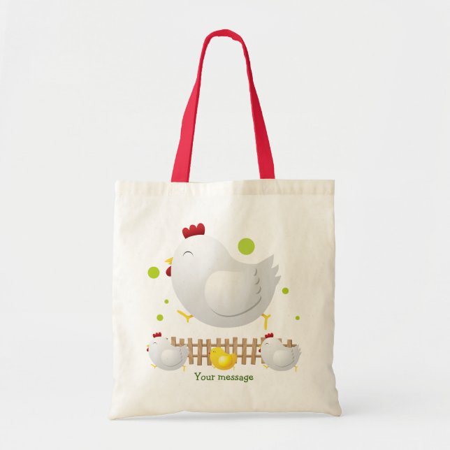 Happy Chicken Family Tote (Front)