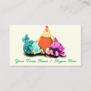 Happy Chicken Funny Business Card Your Own Design