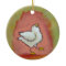 Happy chicken painting fun cute modern folk art