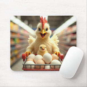 Happy Chicken Shopper Mouse Pad