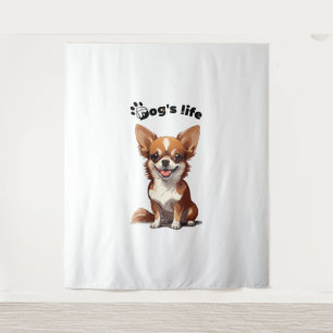 Happy Chihuahua – Cute Design for Dog Lovers Tapestry