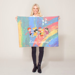 Happy Children Fleece Blanket