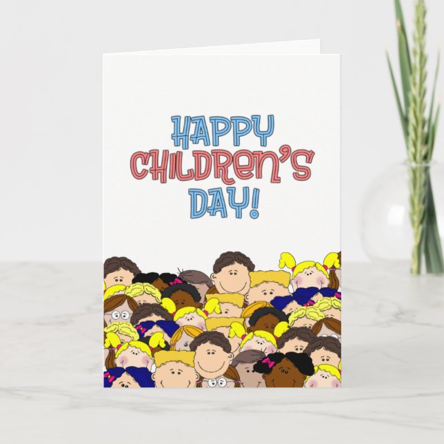 Happy Children's Day - Smiling Children Card (Front)