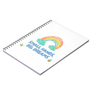 Happy children's kids day Small Hands, Big Dreams Notebook