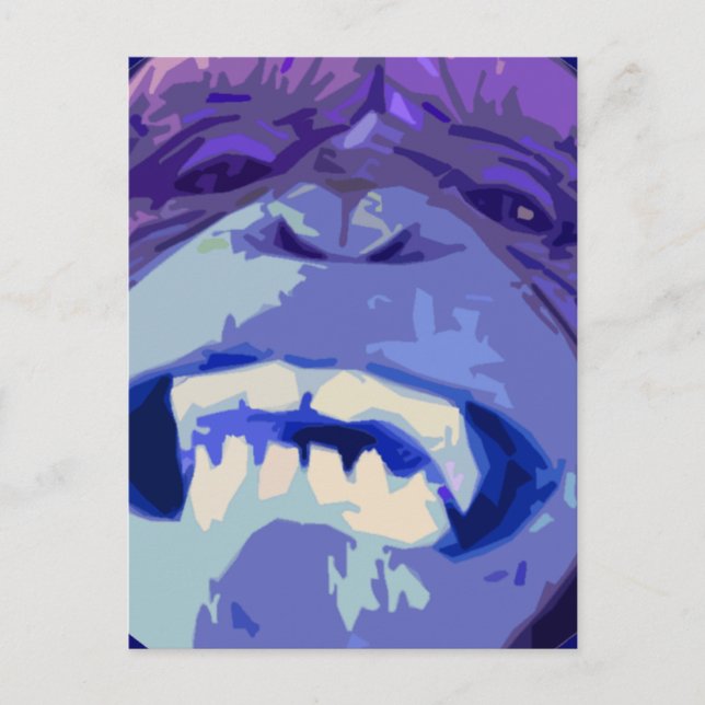 Happy Chimp monkey postcard (Front)