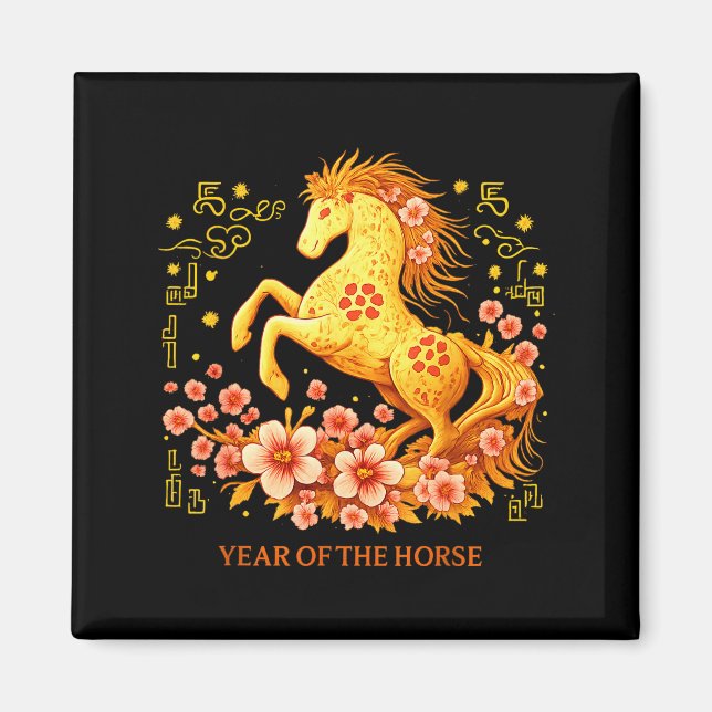 Happy Chinese Lunar New Year 2026 Year Of The Hors Magnet (Front)