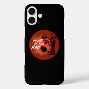 Happy Chinese New Year 2020 - Rat Bamboo Art iPhone 16 Plus Case