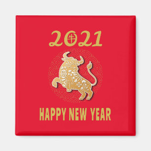 Happy Chinese New Year 2021 Magnet