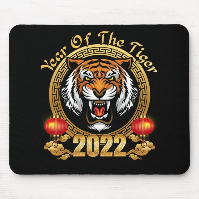 Happy Chinese New Year 2022 Year of the Tiger Mouse Pad (Front)