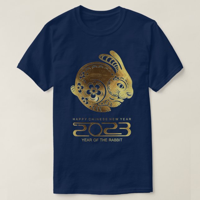 Happy Chinese New Year 2023 Chinese Year of the Ra T-Shirt (Design Front)