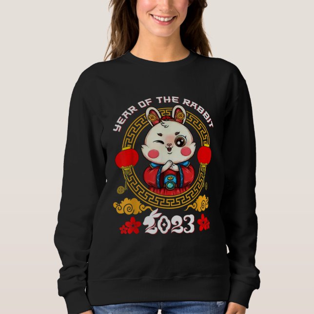 Happy Chinese New Year 2023 Year Of The Rabbit Hor Sweatshirt (Front)