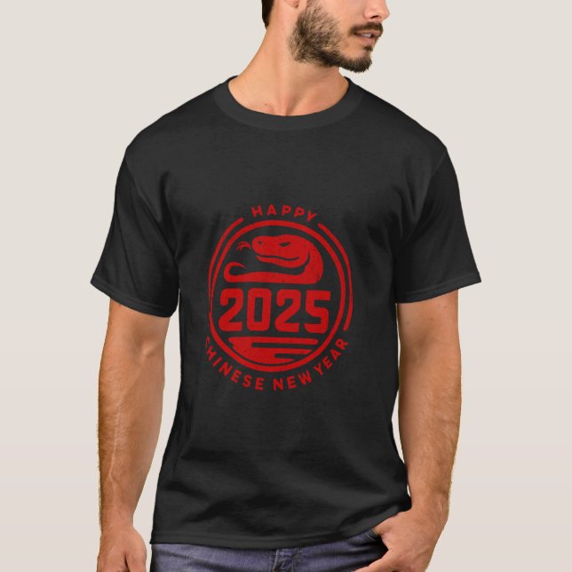 Happy Chinese New Year 2025 Lunar New Year of the  T-Shirt (Front)