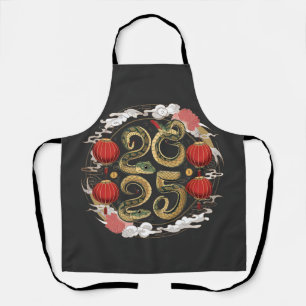 Happy Chinese New Year 2025 Snake Culture Apron