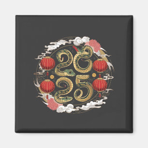 Happy Chinese New Year 2025 Snake Culture Magnet