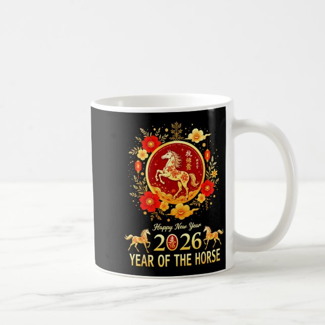 Happy Chinese New Year 2026 Lunar Year Of The Hors Coffee Mug (Right)