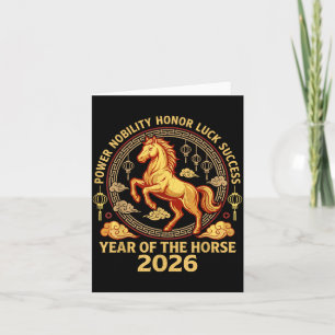 Happy Chinese New Year 2026 Year Of The Horse 2026 Card