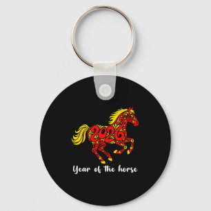 Happy Chinese New Year 2026 Year Of The Horse Horo Key Ring