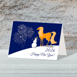 Happy Chinese New Year of the Fire Horse 2026 Card
