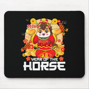 Happy Chinese New Year Of The Horse 2026 Lunar New Mouse Pad