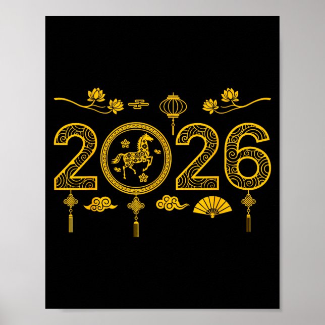 Happy Chinese New Year Of The Horse 2026 Lunar Out Poster (Front)