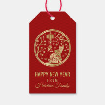 Happy Chinese New Year of the Rabbit Gift Tags