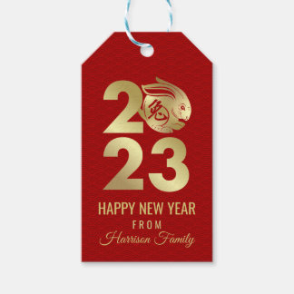 Happy Chinese New Year of the Rabbit Gift Tags