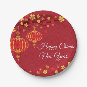 Happy Chinese New Year Paper Plate