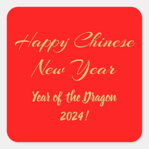 Happy Chinese New Year Square Sticker