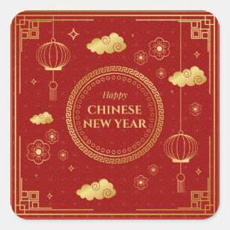 Happy Chinese New Year Square Sticker