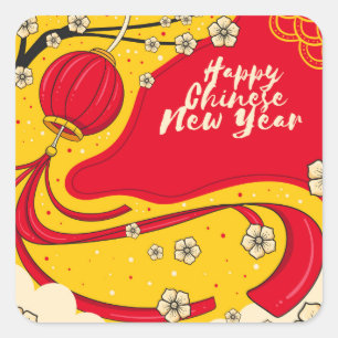Happy Chinese New Year Square Sticker