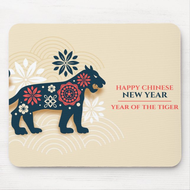 Happy Chinese New Year (Year of the Tiger) Mouse Pad (Front)