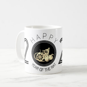 Happy Chinese Rat New Year 2020 White Mug 2