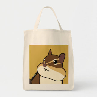 Happy Chippy! Chipmunk 幸せそうなシマリスのお買い物袋！ Tote Bag