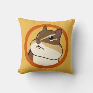 Happy Chippy Chipmunk Orange! 幸せそうなシマリスのクッション! Cushion