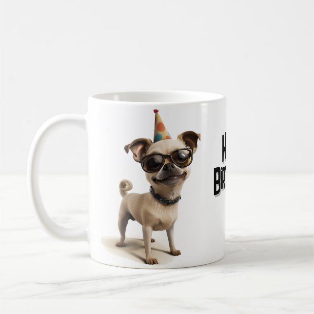 Happy Chiwawa Birthday Coffee Mug (Left)