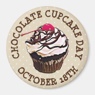 Happy Chocolate Cupcake Day  Magnet