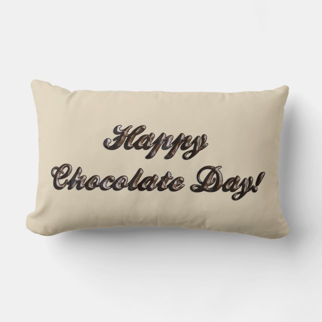 Happy Chocolate Day Lumbar Cushion (Front)
