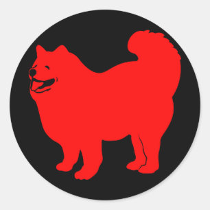 Happy Chow (Red) Classic Round Sticker