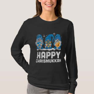 Happy Chrismukkah 2021 With Menorah Dreidel Gnome T-Shirt
