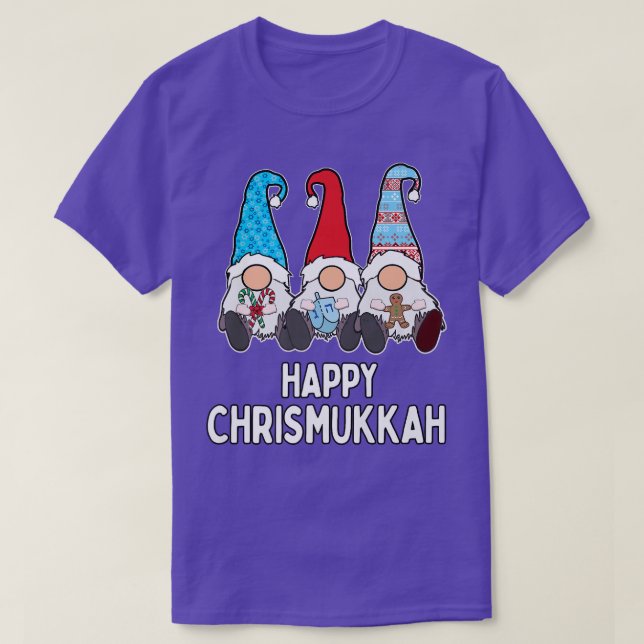 Happy Chrismukkah Christmas and Hanukkah Gnomes  T-Shirt (Design Front)