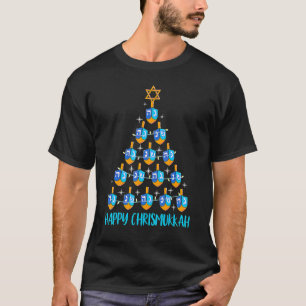 Happy Chrismukkah Dreidel Christmas Tree Hanukkah T-Shirt
