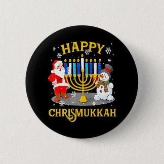 Happy Chrismukkah Funny Hanukkah Christmas Jewis 6 Cm Round Badge