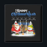 Happy Chrismukkah Funny Hanukkah Christmas Jewis Magnet<br><div class="desc">Santa Christmas Boys Kids Youth Men. Funny Humour graphic tee costume for those who believe in Santa Claus,  love Deer,  Reindeer,  Elf,  Elves,  singing songs,  party decorations,  tree,  hat,  socks This Christmas tee with Graphic is great Christmas gift</div>