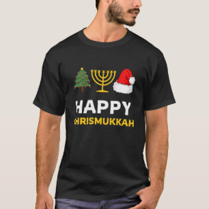 Happy Chrismukkah Funny Hanukkah Gift Jewish Jew T-Shirt