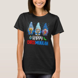 Happy Chrismukkah Gnomes Merry Christmas And Happy T-Shirt