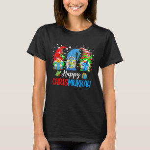Happy Chrismukkah Gnomes Merry Christmas Hanukkah T-Shirt