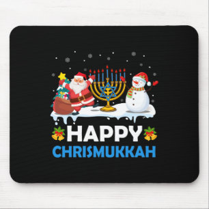 Happy Chrismukkah Hanukkah Fun Merry Christmas Jew Mouse Pad